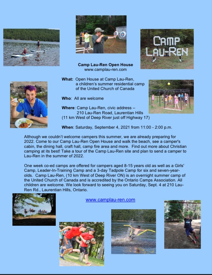 Camp Lau-Ren Open House - The Town of Laurentian Hills